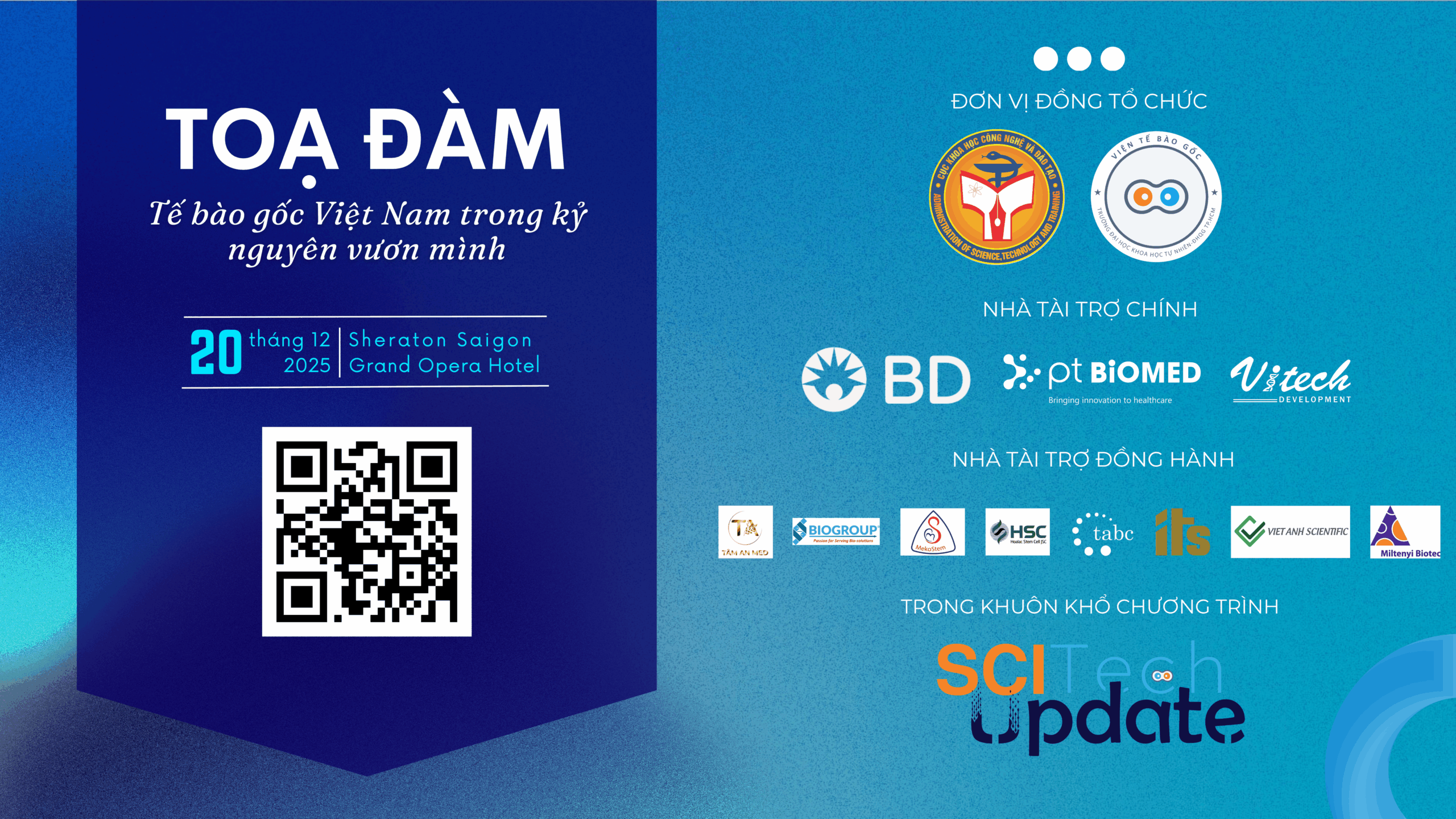 CỤC KHOA HỌC CÔNG NGHỆ VÀ ĐÀO TẠO, BỘ Y TẾ ĐỒNG TỔ CHỨC TOẠ ĐÀM CHIẾN LƯỢC VỀ TẾ BÀO GỐC