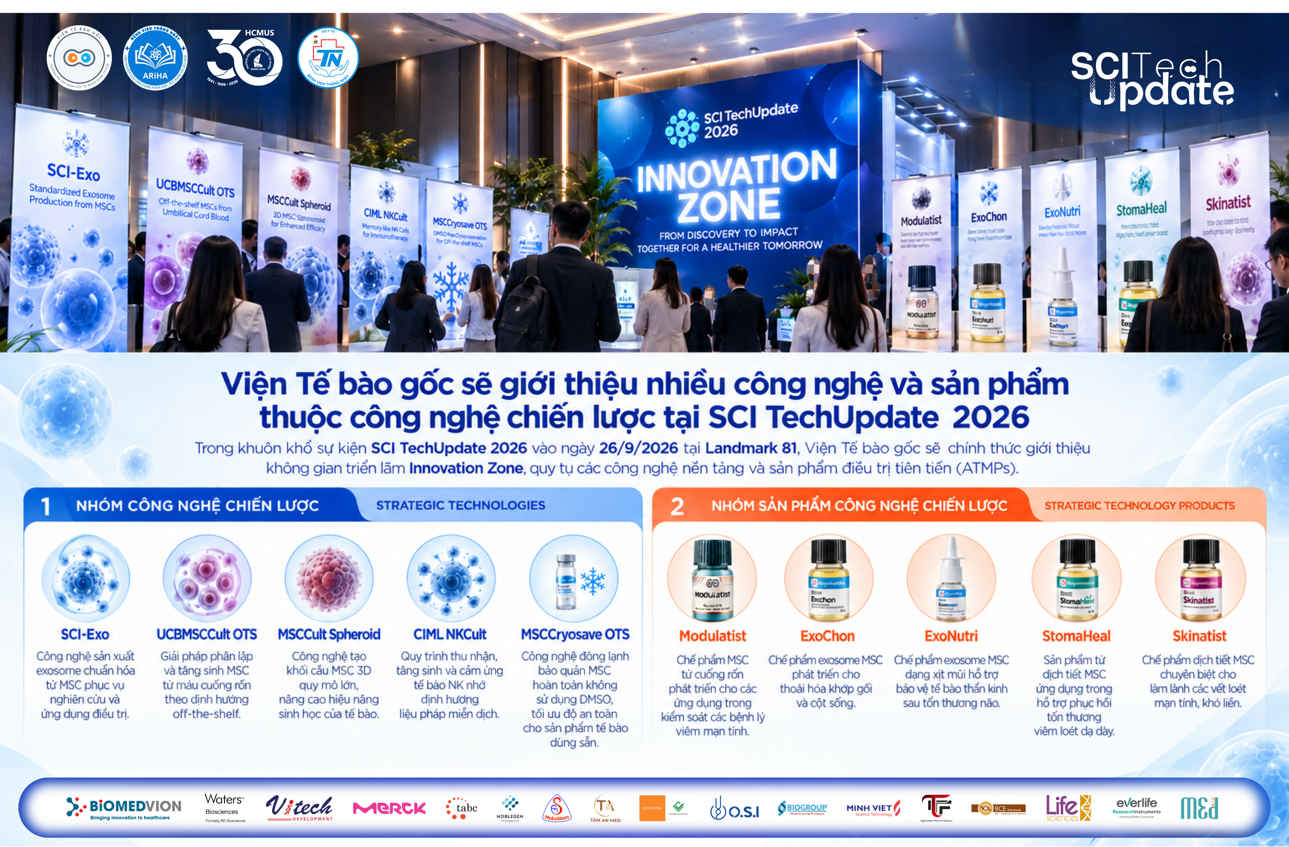Nhiều công nghệ và sản phẩm thuộc công nghệ chiến lược tại SCI TechUpdate 2026