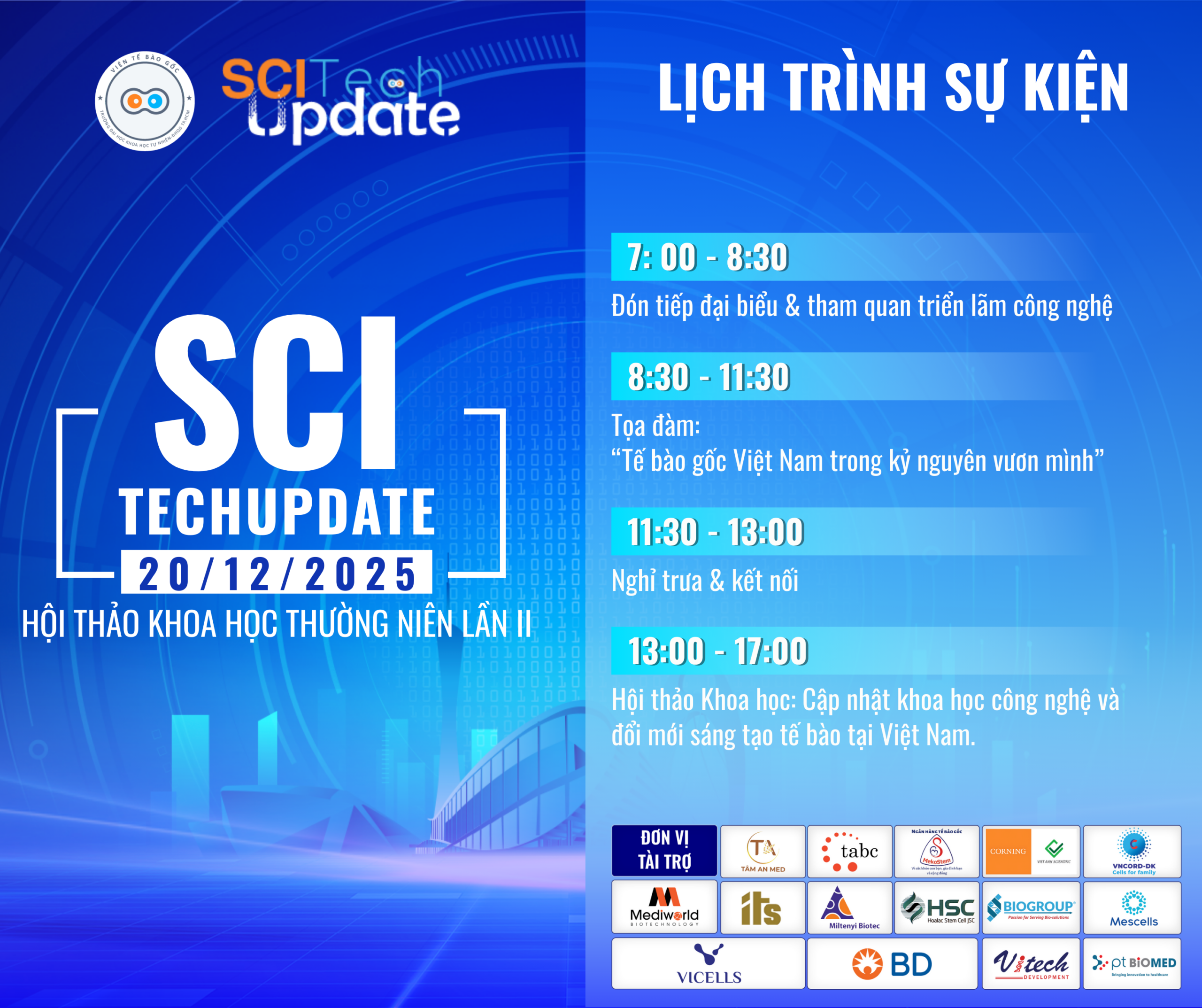 CẬP NHẬT CHƯƠNG TRÌNH MỚI HỘI THẢO SCI TECHUPDATE 2025